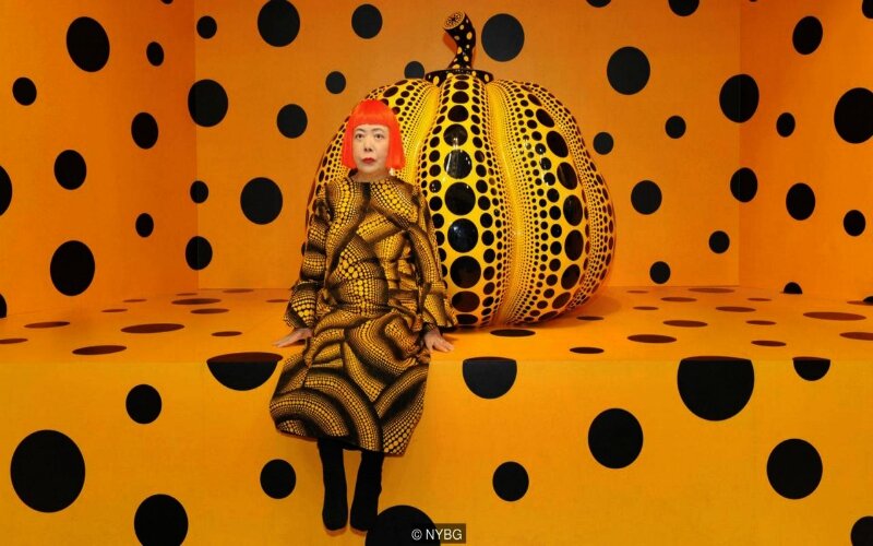 Instalasi Yayoi Kusama yang terinspirasi dari halusinasi masa kanak-kanaknya. -Dok. NYBG/BBC