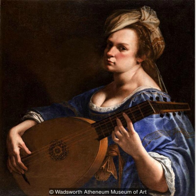 "Potret Diri" sebagai Pemain Lute (1616-18) akan menjadi salah satu karya yang dipamerkan di pameran Galeri Nasional, yang mencakup pelatihan Gentileschi di Roma dan waktunya di Naples. -Dok. BBC.