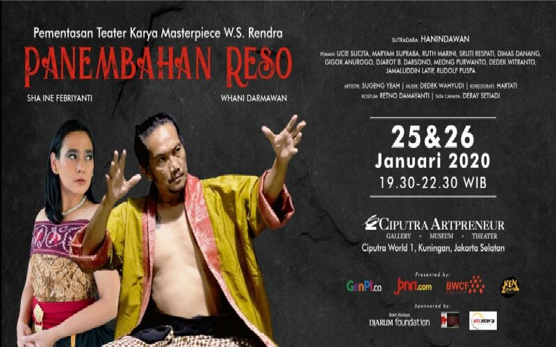 "Panembahan Reso" akan digelar di Ciputra Artpreneur, Jakarta, 25-26 Januari 2020. -Dok. loket.com