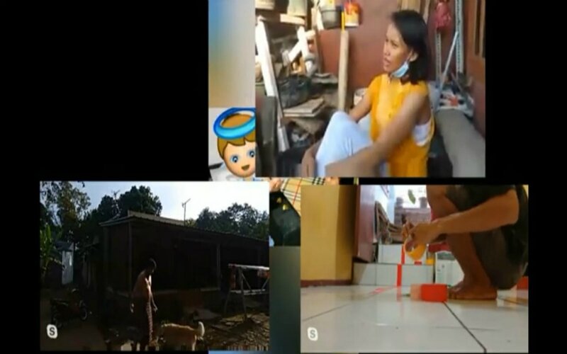 Pertunjukan "Jemuran Orang" oleh Artery Performa, menurut Berto Tukan, adalah hasil penyuntingan, karenanya keaktoran perlu dipertanyakan. -Dok. Dendi Madiya.