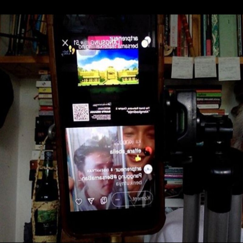 Dialog tentang tari didalam drama musikal oleh koreografer Ijong dan Edo yg menggarap produksi Teater Keliling "Takdir Cinta Pangeran Diponegoro" karya Wardiman saduran Dolfry Indra Suri dan "The Great Rahwana" karya Tedy Rusdy saduran Oi. Live streaming di IG @artpreneur pada 14 Mei 2020. -Dok. @pusparudolf.