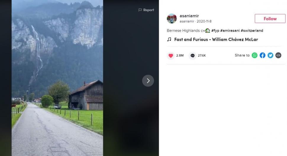 Inilah destinasi wisata di Swiss yang memikat netizen.  (Dictok / an Saniamir)