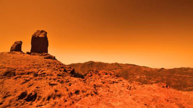 Deskripsi permukaan Mars (Shutterstock).