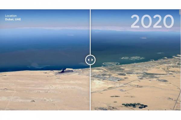 Google Earth menunjukkan efek merusak dari perubahan iklim