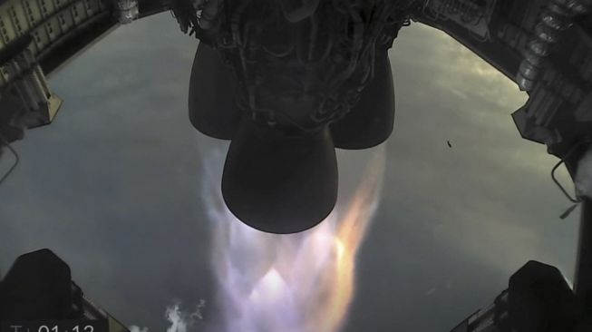 Uji terbang Starship SN11 gagal. [SpaceX/AFP]