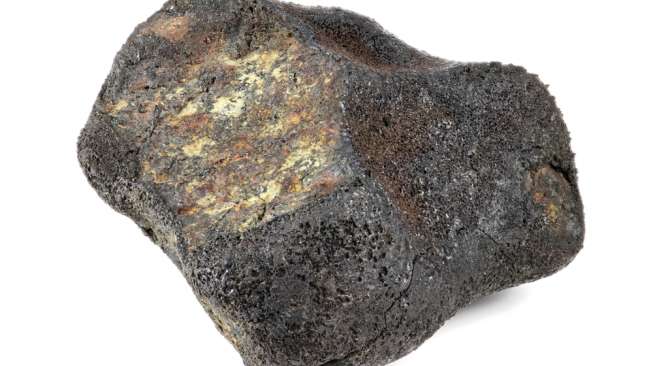 Deskripsi parsial dari batu meteorit.  (Shutterstock)