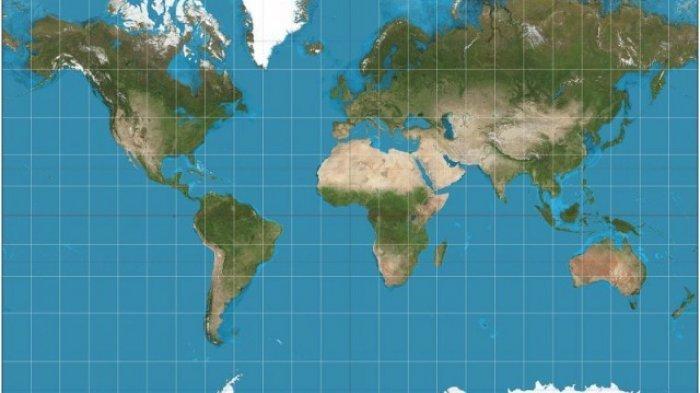 Deskripsi peta dunia.