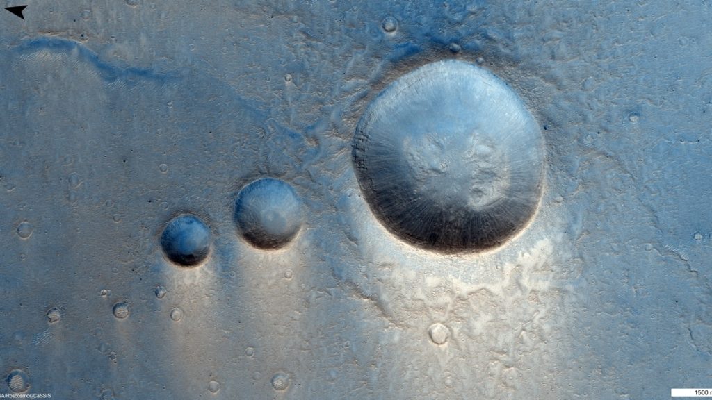 Peneliti Eropa menangkap tanah longsor 5 km di Mars