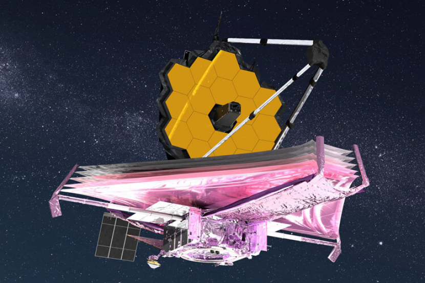 Bagan Teleskop Luar Angkasa James Webb (JWST) NASA yang melacak tahun-tahun awal alam semesta.  Gambar: Goddard NASA
