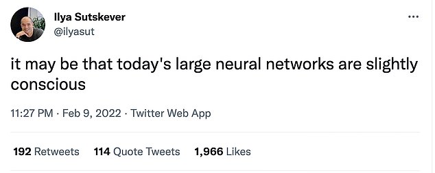 Pada hari Kamis, salah satu pendiri OpenAI Ilya Sutskever mengklaim bahwa 'mungkin jaringan saraf terbesar saat ini sedikit sadar'