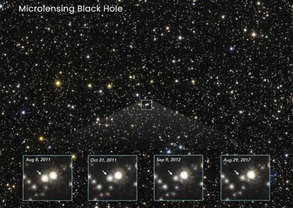 Lubang hitam terkecil mengorbit Bima Sakti, sekitar 4 kali massa Matahari.